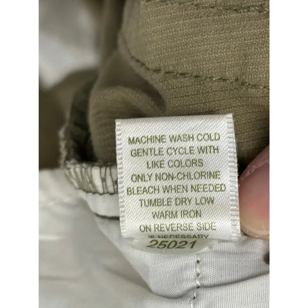 Garnet Hill Pants Olive Brown Corduroys, Tapered Leg, Mid Rise, Size 6